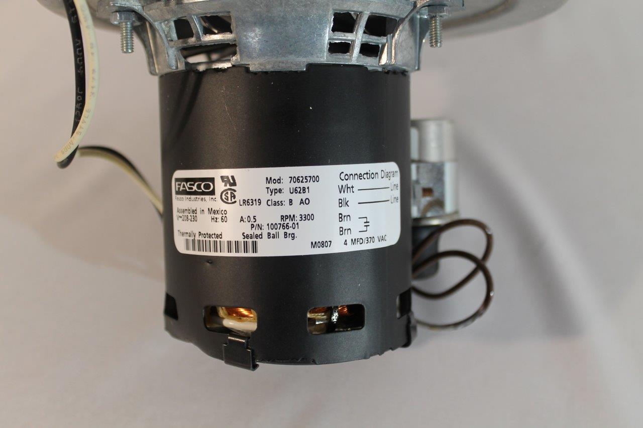 Fasco 70625700 Draft Inducer Blower Motor 100766-01 Type U62B1 ...