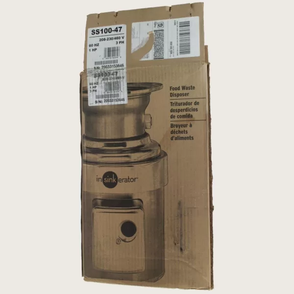 InSinkErator SS100-47 Commercial Disposer 1 HP 208-230/460V 3 Phase 13660Y