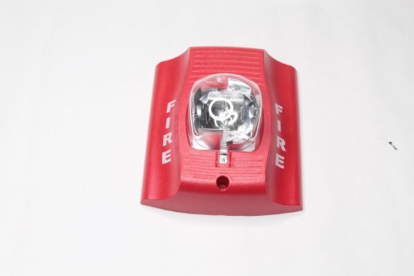 System Sensor SR Strobe STD CD, Red, Wall Mount, FIRE Lettering, Standard Candela