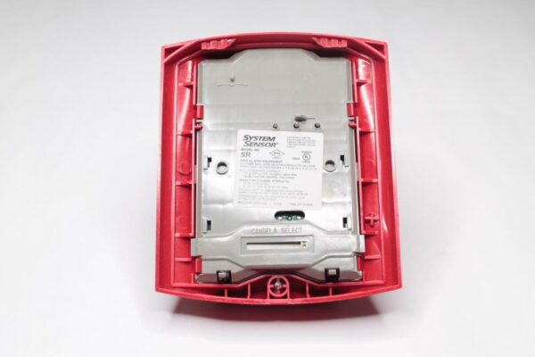 System Sensor SR Strobe STD CD, Red, Wall Mount, FIRE Lettering, Standard Candela