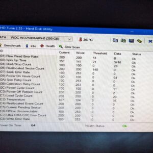 Hard drive 250GB WD2500AAKX test results