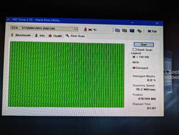 Hard drive Seagate 500GB ST3500418AS test results