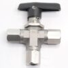 Parker High-Pressure Stainless Steel 3-Way Ball Valve, Model 4F-B6XJ-SSP