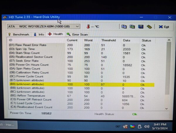 Western Digital Blue 1TB Hard Drive 3.5″ SATA 6Gb/s 64 MB Cache WD 7200RPM WD10EZEX used, tested