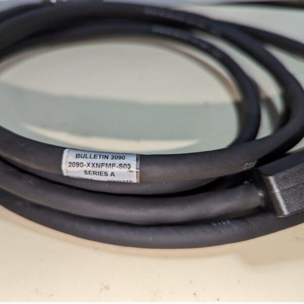 Allen Bradley Kinetix Feedback Cable Model: 2090-XXNFMF-S03 3M Series A with 2090-K2CK-D15M Motor Feedback Breakout Connector