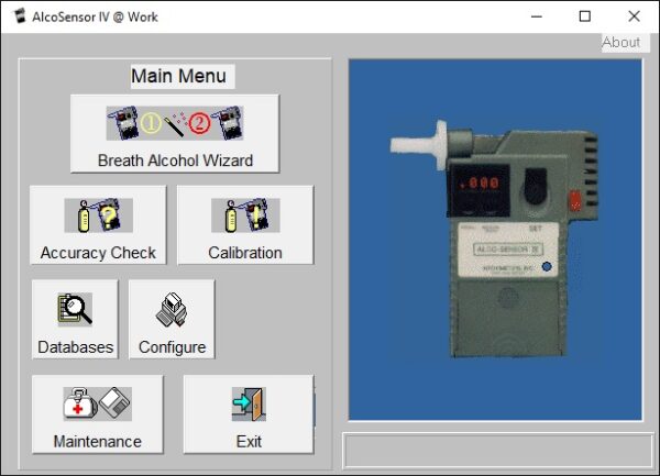 AlcoSensor Iv 4 @ Work Screenshot for Intoximeters Alco-Sensor RBT IV Breathalyzer System with Case, Printer, Mouthpieces, Battery