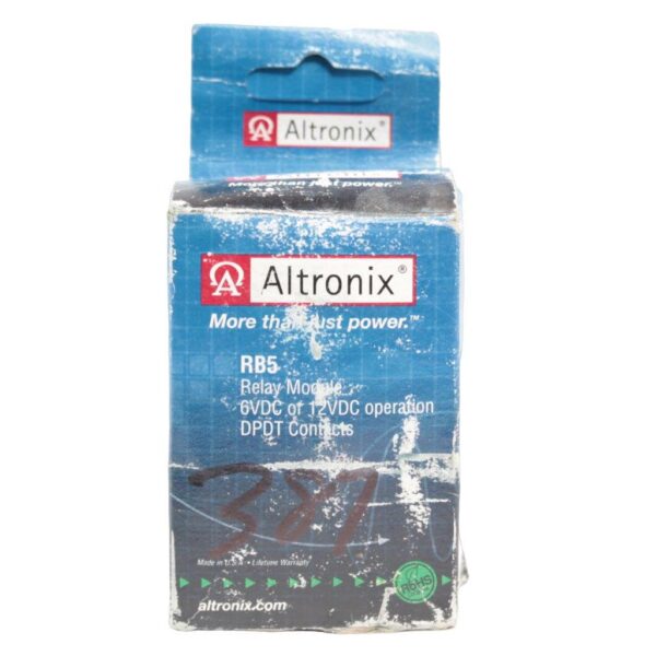 Altronix RB5 Relay Module 6 VDC or 12 VDC DPDT Contacts