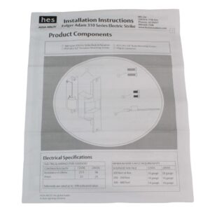 Folger Adam 310-2 3/4-24D-630 Electric Strike Body with Faceplate Option Kit, Satin Stainless Steel