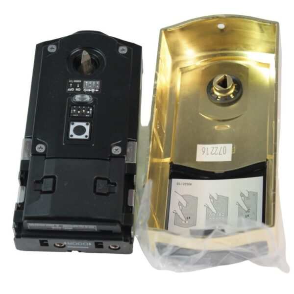 Kwikset Smart Code 914 Traditional Electronic Deadbolt with Z-Wave Technology Polished Brass