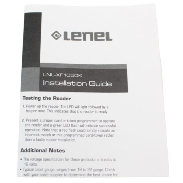 Lenel Multi-Tech Card Reader LNL-XF1050K