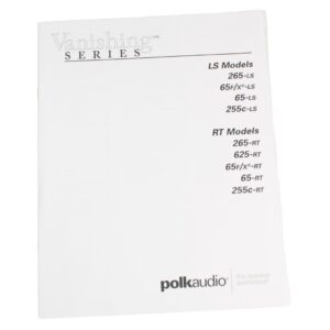 Polk Audio 265-LS Vanishing Series In-Wall 3-Way Loudspeaker, Dual 6.5" Dynamic Balanc