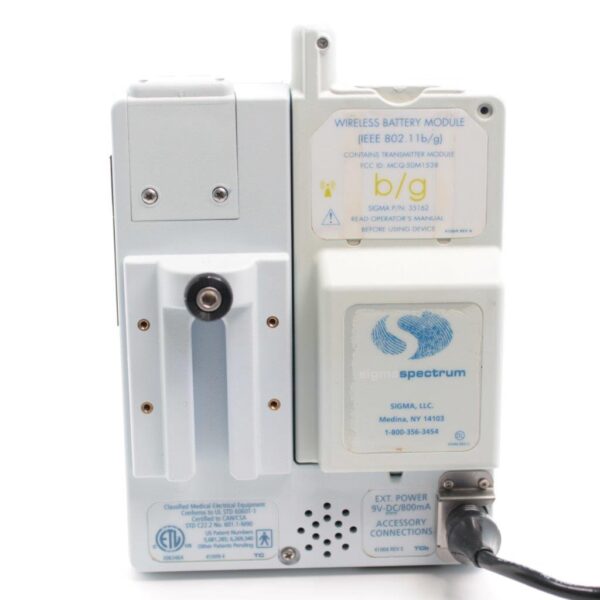 Baxter Sigma Spectrum v6 ser. 1026675 or ser.1031222 (129763) Infusion Pump Wireless Battery B/G, Power Supply, Clamp