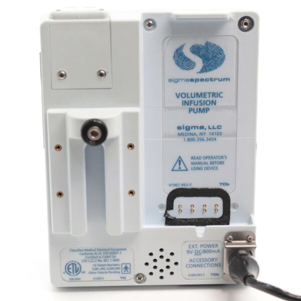 Baxter Sigma Spectrum v6 ser. 1026675 or ser.1031222 (129763) Infusion Pump Wireless Battery B/G, Power Supply, Clamp