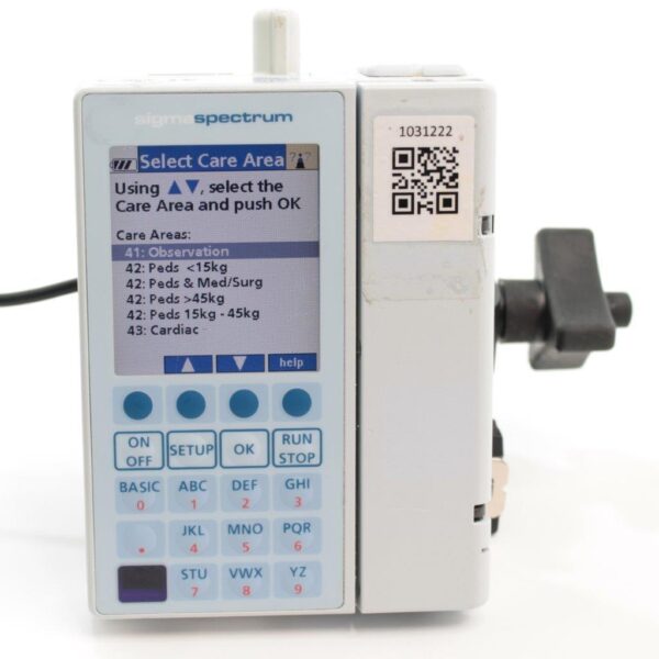 Baxter Sigma Spectrum v6 ser. 1026675 or ser.1031222 (129763) Infusion Pump Wireless Battery B/G, Power Supply, Clamp